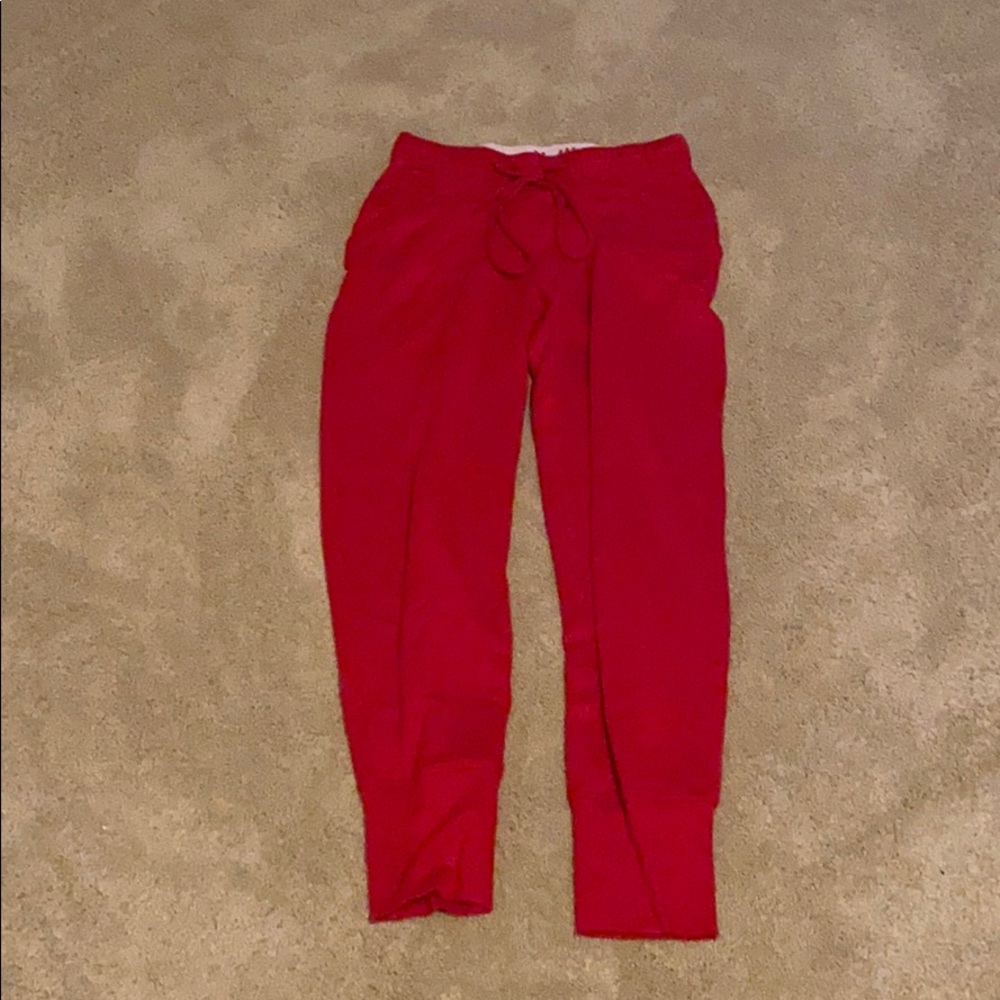 Hollister red joggers